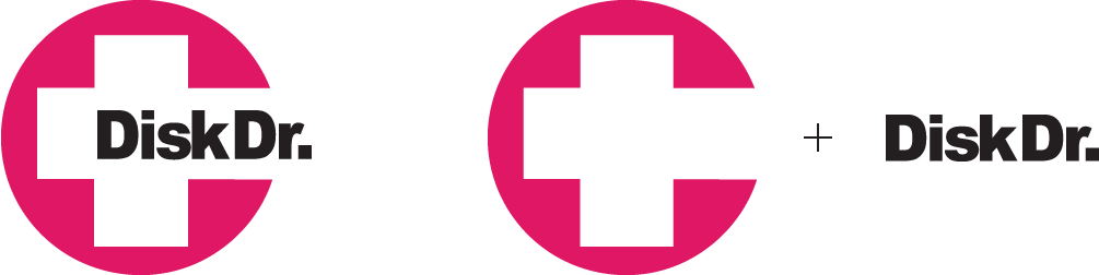 심볼 마크 중앙의 백색 부분은 십자마크를 기본 개념으로 디스크닥터의 의학적 전문성을 함축하고 있으며 자주빛 계열의 컬러는 활력과 생기 넘치는 건강한 일상을 의미합니다.